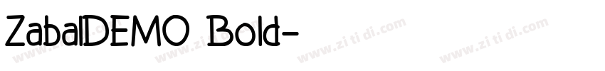 ZabalDEMO Bold字体转换